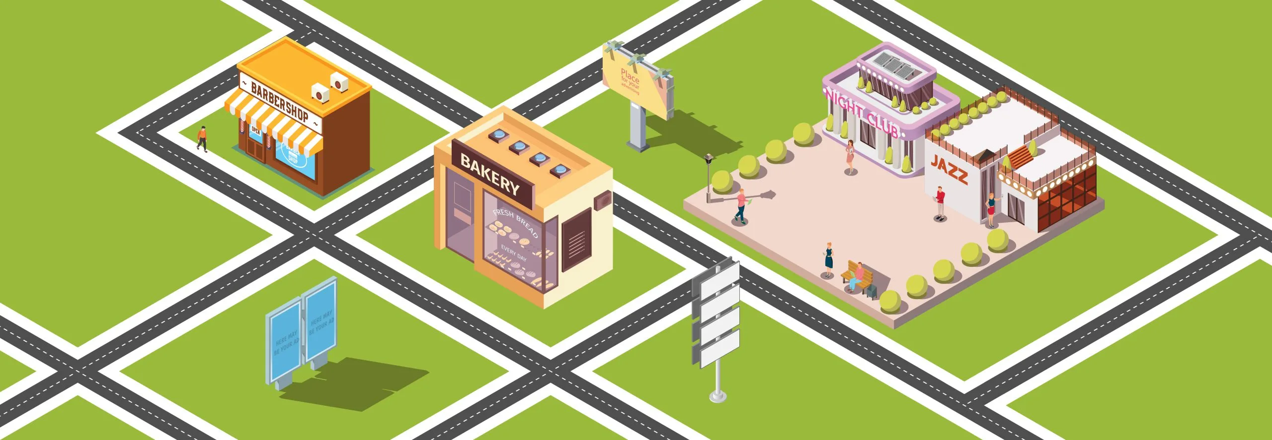 Signage installation coverage map overview